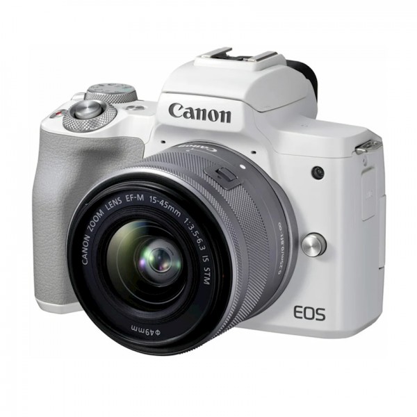 Fotokamera Canon EOS M50 Mark II + EF-M 15-45mm f/3.5-6.3 IS STM White (4729C028AA)